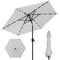 Best Choice Products 7.5ft Outdoor Solar Patio Umbrella for Deck, Pool w/ Tilt, Crank, LED Lights